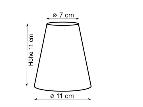 Lampenschirm Aufsteckschirm rustikal grober Leinen Stoff Kronleuchter Tischlampe - Bild 4 von 4