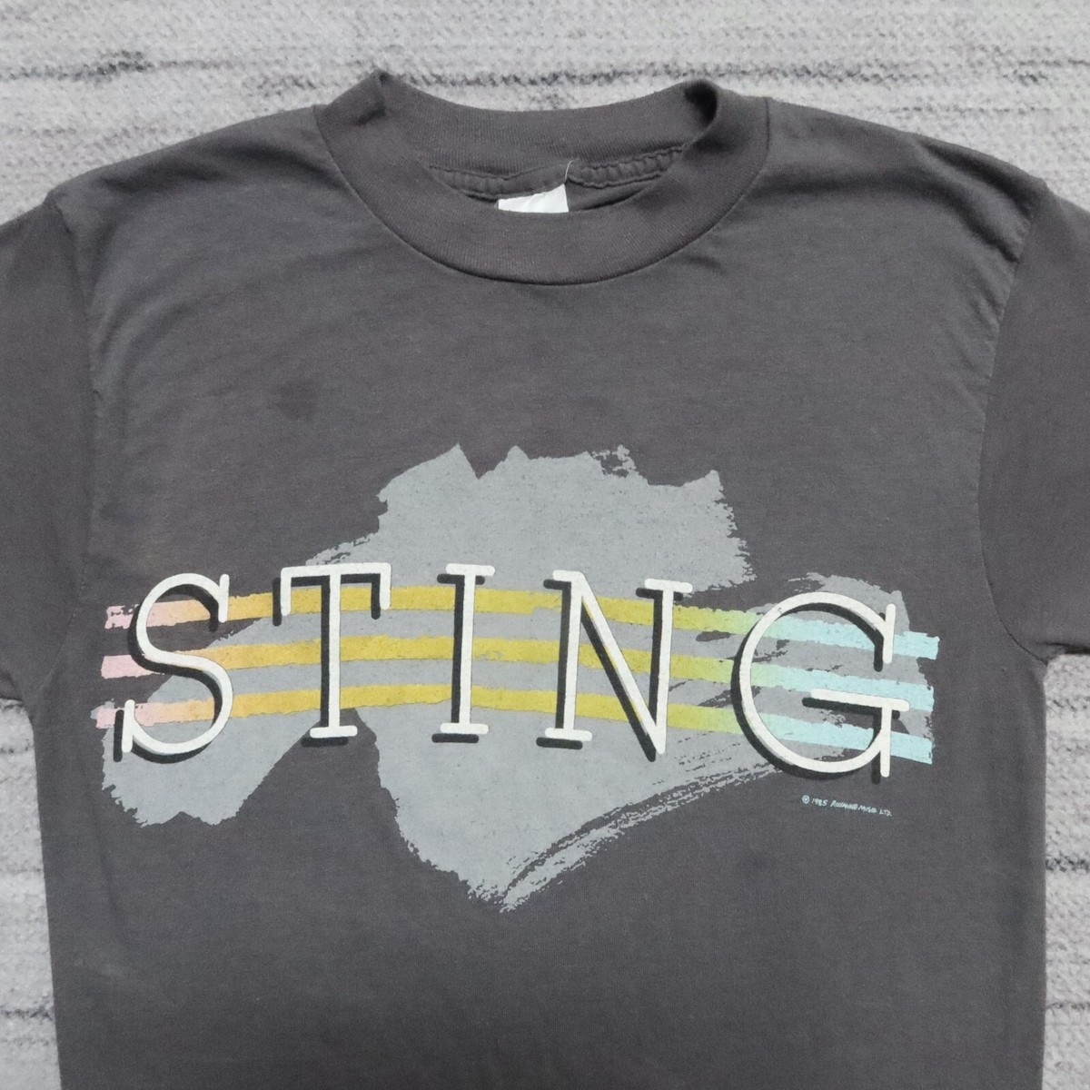 Vintage 80s Sting Band Dream of Blue Turtles World Tour Shirt Made