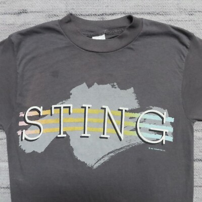 Vintage 80s Sting Band Dream of Blue Turtles World Tour Shirt Made