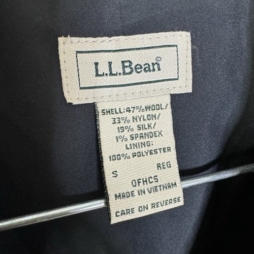 Chaqueta Blazer LL Bean Mujer Talla S Reg Tweed Lana Gris #sh3 - Imagen 6 de 7