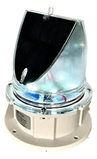 Marine Solar Warning Light - PRO WHITE LED Marine Dock Barge Safety Beacon Light