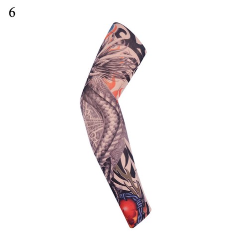 Fake Temporary Tattoo Sleeve Full Arm Cover UV Sun Protection Outdoor Sports - Picture 18 of 32