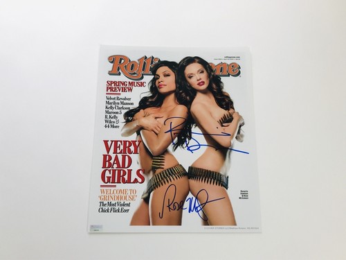 Rosario Dawson Rose McGowan signiertes Rolling Stone Magazin Poster todesfest COA - Bild 6 von 6