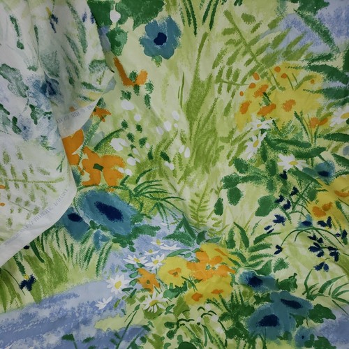 WAVERLY Fresh Flowers CHINTZ FLORAL SCOTCHGARD 100% COTTON FABRIC 54" x 54" - Picture 6 of 7