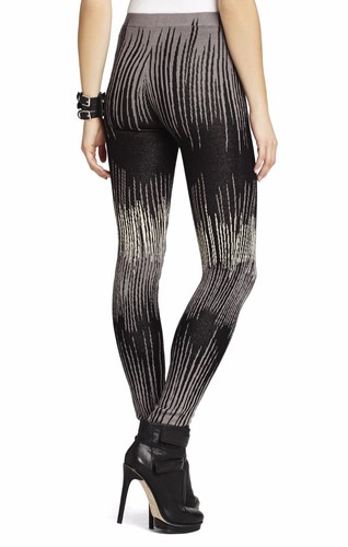 NEW BCBG MAX AZRIA CAMERON ELECTRIC STROKES JACQUARD LEGGING MOW2E374/B529A SZ M - Foto 2 di 2