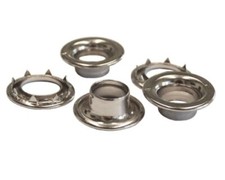 (50) C.S. Osborne N2-5 NICKEL Grommets & Spur Washers, SIZE 5: hole 5/8" (13154)