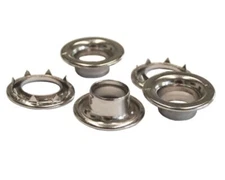 (50) C.S. Osborne N2-0 NICKEL Grommets & SPUR Washers, SIZE 0: hole 9/32"(13144)