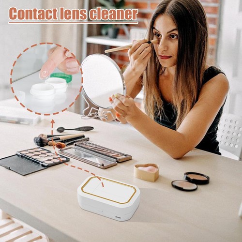 Wiederaufladbare Ultraschallkontaktlinsen Auto Cleaner Care Case USB -Reinigungs - Bild 9 von 12