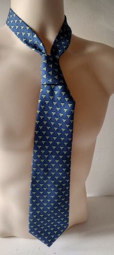 Vineyard Vines Custom Collection Krawatte blau Wilshire Golf Logo Seide - Bild 3 von 7