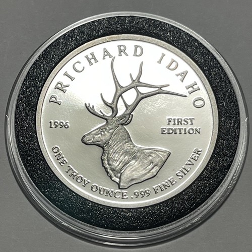 Prichard Idaho Buck Deer Collector PROOF Coin 1 Troy Oz .999 Fine Silver Round - Picture 11 of 13