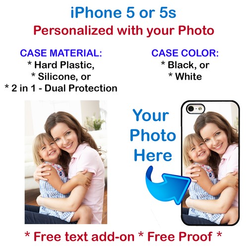 Customized Personalized Phone Case Cover Picture Family Fits iPhone 5 5S SE - Afbeelding 1 van 3