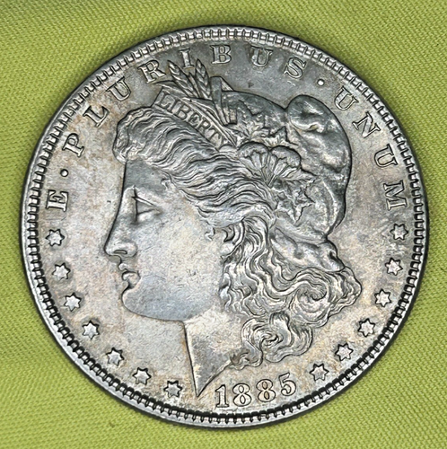1885 Morgan Dollar Münze 90% Silber sehr schön!