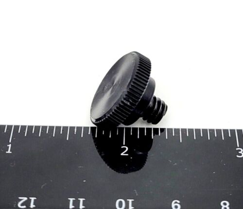 Pernos de tornillo de pulgar arrugado de 1/4""-20 x 1/4"" negro perno de sujeción redondo aleación de acero - Imagen 3 de 6