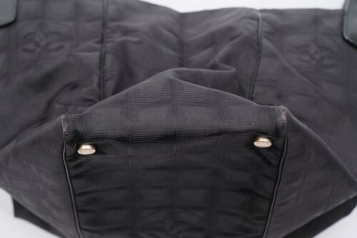 CHANEL Tote Shoulder Bag New Travel Line Black Authentic - Picture 23 of 24