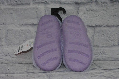 WONDER NATION BAMBINA PANTOFOLE SCARPE SUOLA RIGIDA PELLICCIA UNICORNO VIOLA 7-8 NUOVE - Foto 2 di 5
