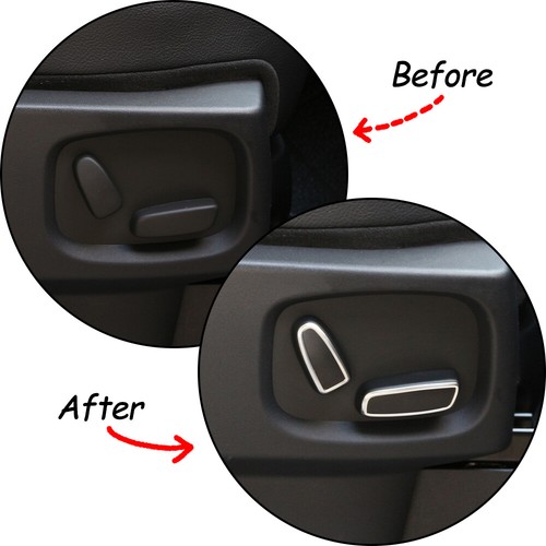 4PCS ABS Black Interior Seat Button Cover For Land Rover Discovery 4 2009-2016 - Picture 4 of 11