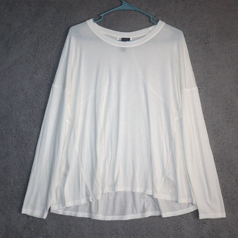 sweaty-betty soft knit long sleeve oversized pullover shirt
