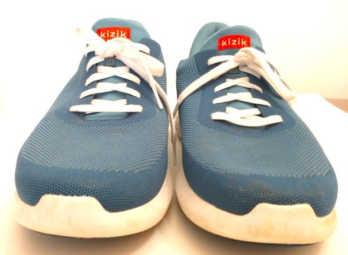 Scarpe/Sneakers da passeggio ortopediche Kizik Athens blu profondo slip on taglia 13W - Foto 4 di 8