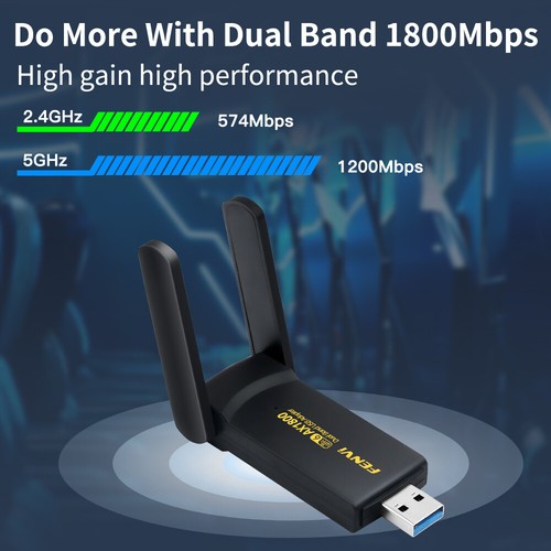 FU-AX1800 WiFi 6 USB Adapter MT7921 chip for Desktop PC Wireless Network Adapter - Picture 2 of 6