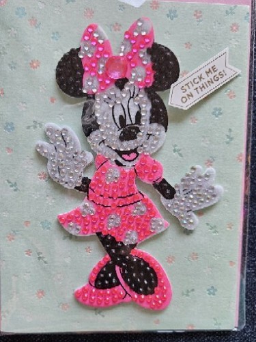 PAPYRUS DISNEY BLING GEMMED STRASSSTEINE MINNIE MOUSE STICK ME ON THINGS GEBURTSTAG - Bild 1 von 7