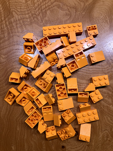 Lego 335-1 Basic Building Box mit Bügel und Steinen:Fabrik 2002,3063 rund,orange - Bild 12 von 12