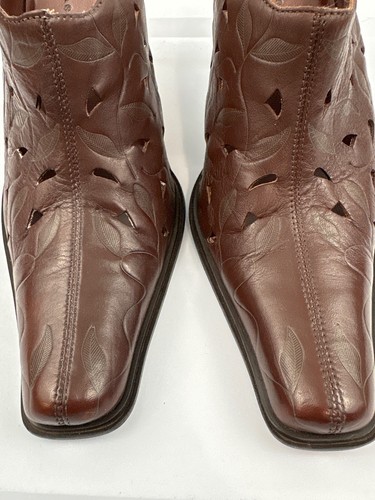 Mia Vicki Leather Mules Women’s SZ 9M Brown Boho Cowgirl Southwest - Picture 5 of 6
