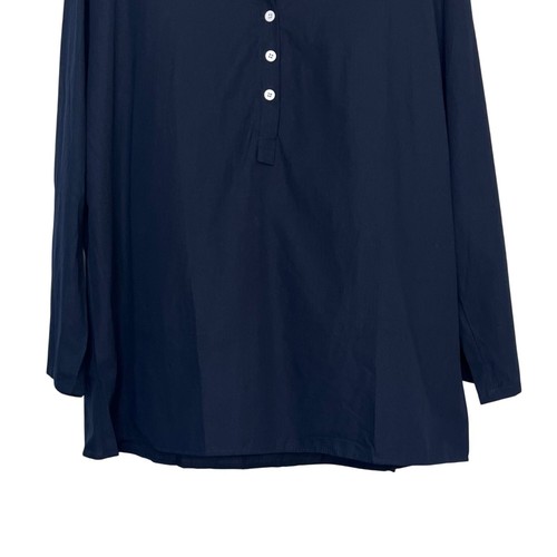 Henley Shirt Top Womens 3XL Blue Long Sleeves Buttons - Bild 4 von 5