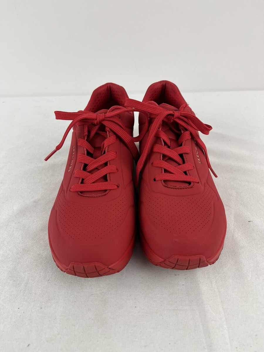 Skechers Womens Uno Stand on Air 73690 Red Casual Shoes Sneakers Size 9.5