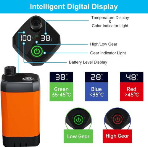 Portable Camping Shower, Upgrade 6000mAh Rechargeable Electric Shower Pump & 20L - Picture 3 of 9