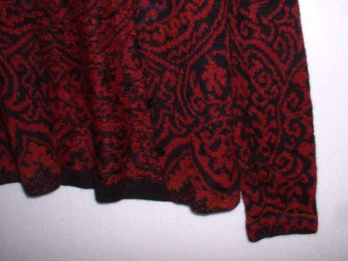 Peruvian Connection "S" Art-to-Wear Button Small Alpaca Wool Sweater - Picture 3 of 9