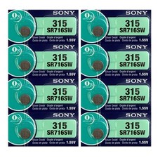 8 NEW SONY 315 SR716SW SR716 silver oxide watch battery - JAPAN - USA Seller