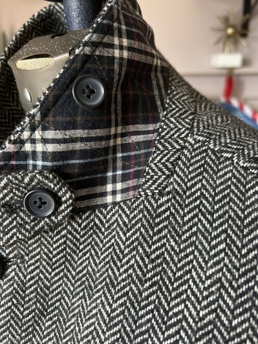 The Territory Ahead Back East Charcoal Herringbone Travelers Blazer Jacket EUC - Picture 4 of 15