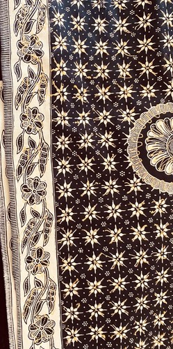 Seltene indonesische Batik mit vergoldeter Neu ohne Etikett XX300 - Bild 6 von 7