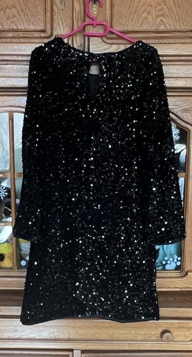 Gina Collection Pailletten Kleid Schwarz Gr.40 Neu - Bild 3 von 6