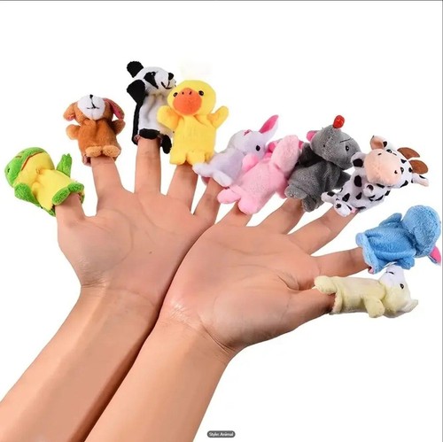 10 Pcs Cartoon Finger Puppets | Baby Storytelling & Soothing Plush Toys Set - Picture 24 of 26