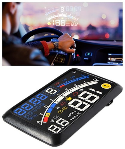 5.5" Car HUD Head-Up Display OBD2 Port Speedometer Projector Speed Warning Gauge - Picture 2 of 12