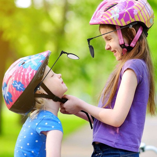 Bicycle Helmet Rearview Mirror 360° Adjustable Riding Rear View Safety Mirrors - Picture 2 of 12