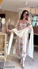 Bollywood Pakistani Kurta Pant Dupatta Set Designer Women Salwar Kameez Kurti