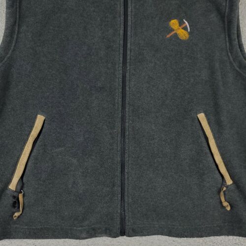 Eastern Mountain Sports Vest Mens Size Large Gray Fleece Full Zip Up Jacket * - Picture 3 of 9