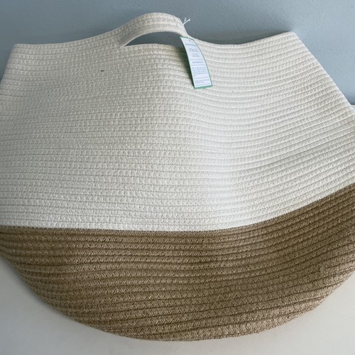 CHLOÉ + KAI Woven Storage Basket (17.5x 17.5”) for Nursery, Laundry, Living Room - Picture 4 of 12