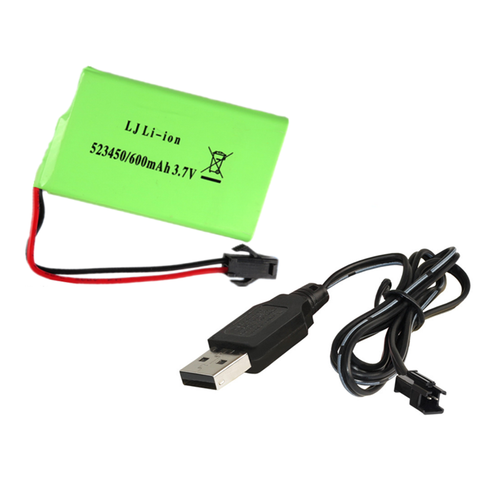 Nuova batteria ricaricabile al litio Blomiky 3.7V 600mAh con cavo caricatore USB - Foto 1 di 6