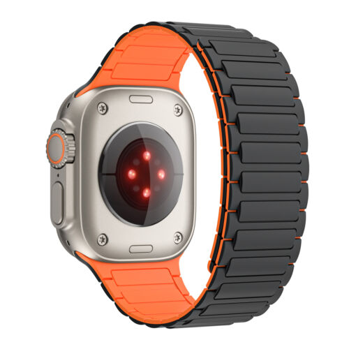 For Apple Watch Ultra 2 10 9 8 7 6 5 38-49MM Magnetic Sports Band Silicone Strap - Picture 14 of 32