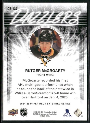 24/25 2024-25 UD Hockey Series 1,2 & Extended- BLUE Dazzlers* U PICK FROM LIST - Picture 133 of 147