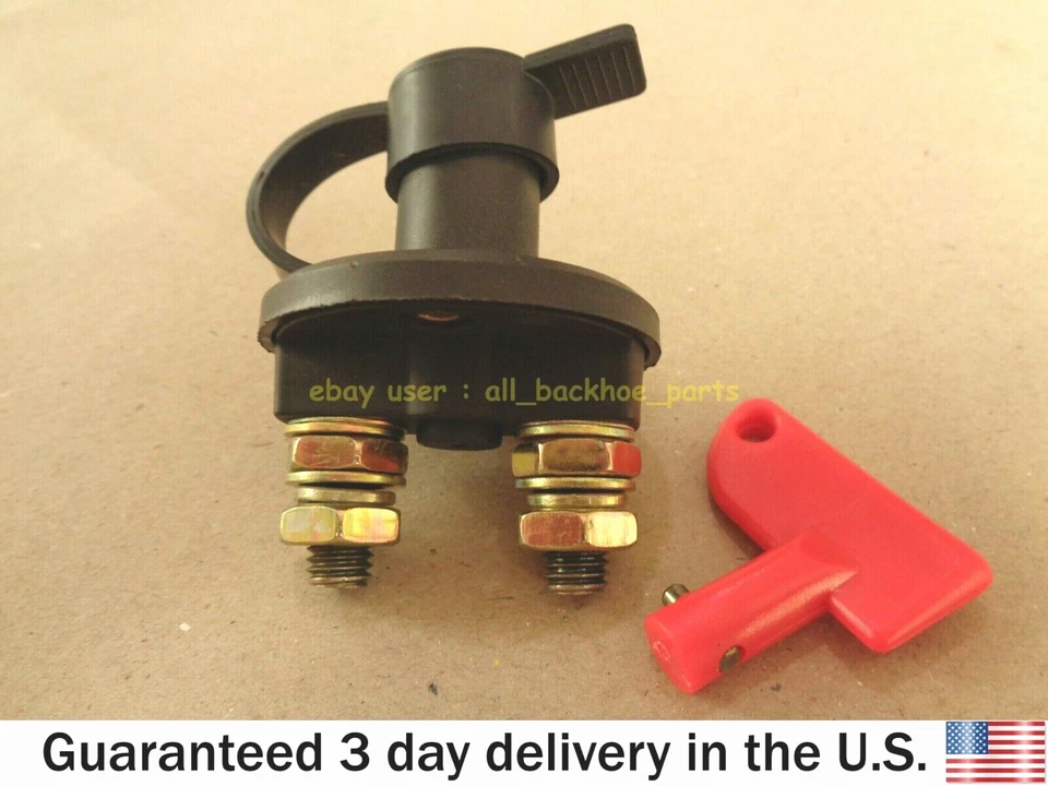 JCB BACKHOE - BATTERY ISOLATOR SWITCH WITH KEY (PART NO. 701/20800) - Image 3 of 4