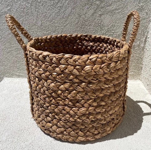 ABACA BASKET handwoven vintage large 12" high x 14" diameter excellent condition - Picture 3 of 3