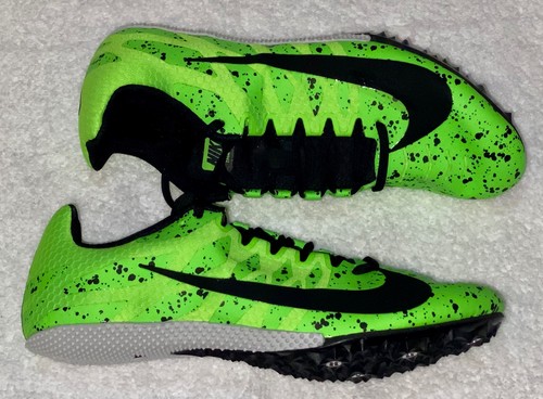 NIKE Rival S 9 Lime Green Black Sprint Track Spikes Shoes NEW Womens Sz 11.5 - Picture 2 of 8