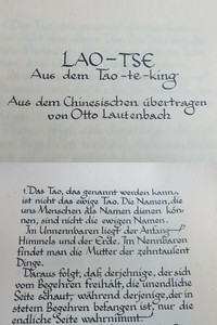 Kathe Noldechen Nasse Kalligraphie Handschrift Aus Dem Tao Te King Von Lao Tse Ebay
