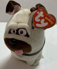 Ty Beanie Babies Mel The Secret Life of Pets Beige Brown Dog plush 5.5” W/ Tags