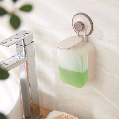 Vacuum Suction Cup Hand Foaming Soap Dispenser Plastic Wall Mounted Liquid Soap - Bild 11 von 12