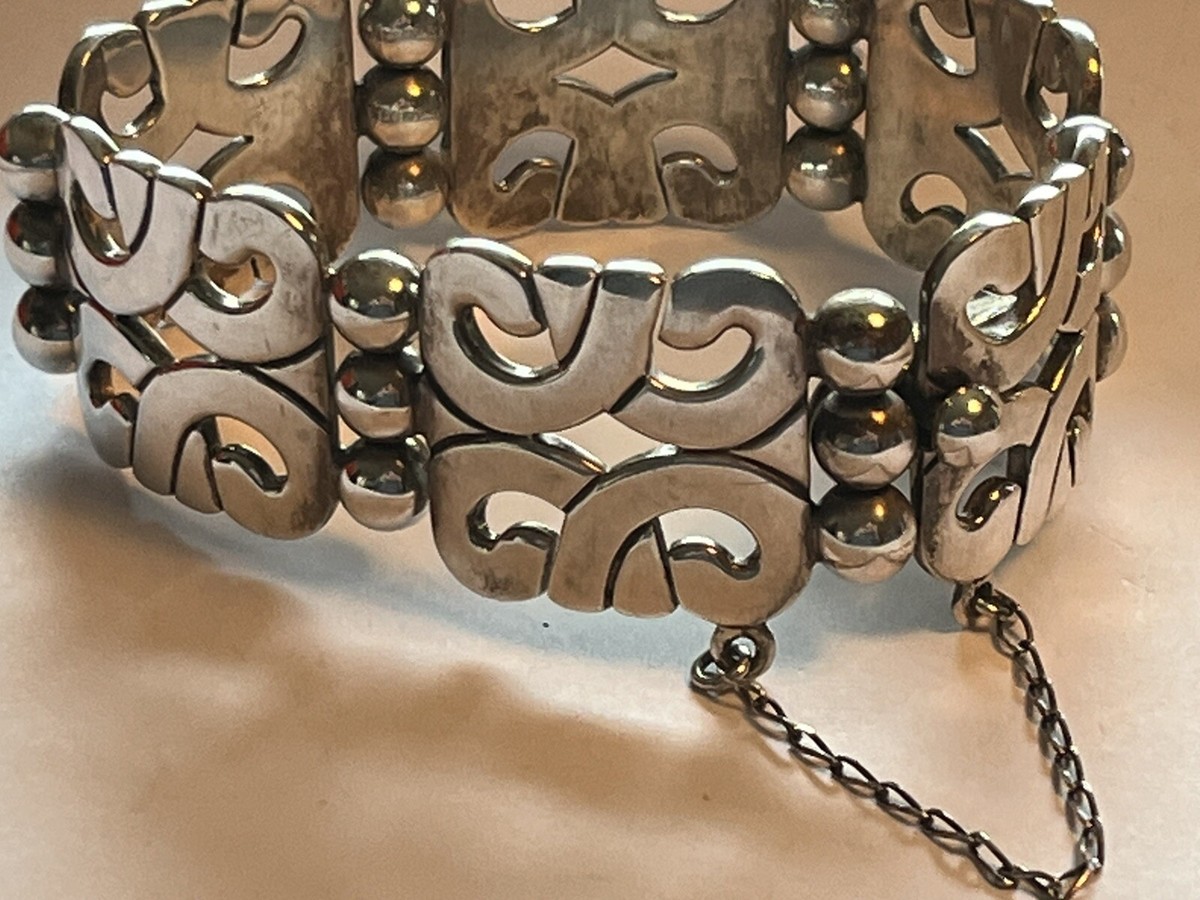 Mexican silver bracelets vintage deals